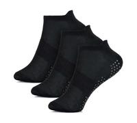 Girls 3/6 Pairs Non-Slip Cotton Trainer Grip Socks | Kids Grip Socks with Arch & Heel Tab Support | Soft Breathable & Lightweight | Athletic, PE, Exercise, School, Trampoline Socks Kids | 1-12 Years