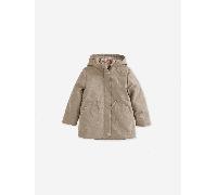 Girl's 3-in-1 parka and floral print windcheater khaki