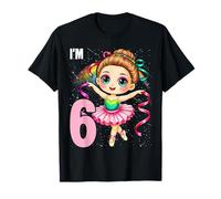 Girl's 6 Year Old Ballerina 6th Birthday Party Ballet Dancer T-Shirt
