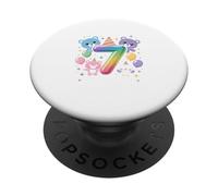 Girls 7th Birthday Butterfly Magic Celebration Art PopSockets Adhesive PopGrip