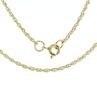 Girls 9ct Gold Prince of Wales Rope 1mm Chain Necklace 24 Inch Long