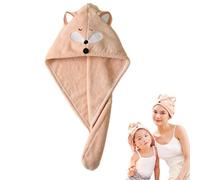 Girls' Absorbent Hair Towel Wrap Kids Hair Drying Wrap Towel Hat Cute Cartoon Turban Towels with Button Anti-Frizz Wet Hairs Shower Cap Quick Drying Head Towels Cap for 0-9 Year Long Curly Thick Hairs