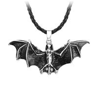 Girls accessories 925 Sterling Silver Bat Necklace For Women And Men, Hollow Pattern Necklace, Gothic Punk Hip Hop Rock Vintage, Wing Cosplay Anime Birthday Gift
