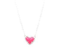 Girls accessories 925 Sterling Silver Heart Shape Druzy Necklace For Women, Geometric Pink Stone - Resin Jewelry Necklace, Light Blue Valentine Birthday things