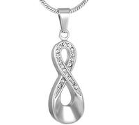 Girls Accessories cremation urns Necklace for Ashes Infinity Love Stainless Steel Pendant Memorial Urn Locket Casket Funeral Men Women s