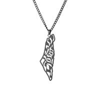 Girls accessories Israel Necklace, Israel Palestine Map Pendant Necklace Country Geography Chain Necklaces for Women Jewelry thing - Israel Necklace, Bring Them Home Dog