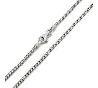 Girls accessories Italian Sterling Silver - 5.5mm Solid Chain, Rhodium Plated Square Box Link Necklace, Bracelet or Anklet, Metal, not known Birthday Gift