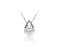 Girls accessories necklaces pearl necklace s925 freshwater hanging chain 8-9mm white steamed bun shape fashion female jewelry gift women's pendants Birthday