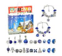 Girls Advent Calendar 2025 Charm Bracelets Making Kit - 24 Days Countdown with 22 DIY Charm Beads & 2 Bracelets, Perfect for Girls Women DIY Fashion Bracelet Necklace Xmas Countdown Calendar Gifts