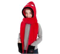 Girls and Boys Hooded Hat Scarf,Warm Plush Cute Red Spider Winter Hat for Kids Cap with Gloves Mittens 3-in-1 Party Dress Hat Surprise Birthday Gifts, Spider