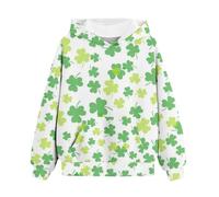 Girls and Boys Hooded Sweatshirts Spring and Autumn St. Day Personalized 3D Printing Retro Casual Sweatshirts with Pockets Children's Hooded Sweatshirts Fend Hoodie (Yellow, 5-6 Years)