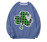Girls And Boys Round Neck Sweatshirts Spring And Autumn St. Day Middle And Large Children's Sweatshirts Retro Personality 2D Printing Children's Casual Sweatshirt Boy Clothes Size 12 (Navy, 6-7 Years)