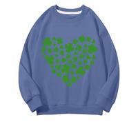 Girls And Boys Round Neck Sweatshirts Spring And Autumn St. Day Middle And Large Children's Sweatshirts Retro Personality 2D Printing Children's Casual Sweatshirt Kids Winter Clothes (Navy, 6-7 Years)