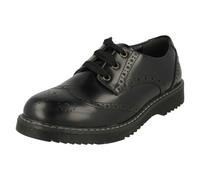 Start-Rite IMPULSIVE Girls Leather Lace Up School Shoes Hi Shine Black - UK 13 (Small Kids)