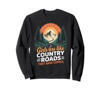 Girls Are Like Country Roads Mountain Vintage Country Roads Sweatshirt