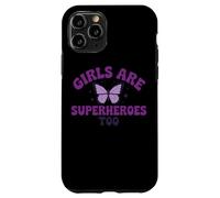 Girls Are Superheroes Too Butterfly Purple Message Case for iPhone 11 Pro