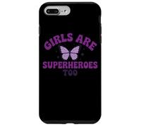 Girls Are Superheroes Too Butterfly Purple Message Case for iPhone 7 Plus/8 Plus