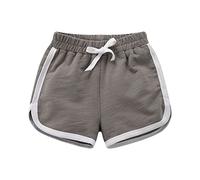 Girls Athletic Shorts Biker Baggy Sports Tracksuit Wide Leg Sweatpants for Kids Elastic Waist Bottoms with Drawstring for Teen Girls School Cute Short Pants (Grey, 13-14 Years)