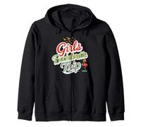 Girls Bachelorette Trip Flamingo Party Beach Vacation Zip Hoodie
