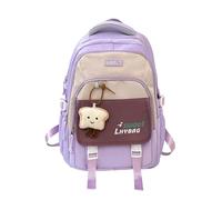 Girls Backpack， Cute School Backpack for Girls Kids Teens， Bookbag for Primary Elementary， Purple Backpack-265