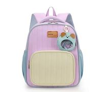 Girls Backpack For School - Kids Backpack Lightweight School Bag For Boys Girls Durable Comfortable Student Bookbag With Color Block Design For Elementary Middle School (Purple One Size)