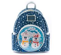 Disney Loungefly Mickey Minnie Snowman Backpack 26 Cm Blue Kids