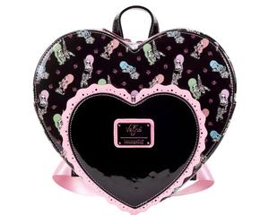 Girl's backpack Loungefly Valfre Lucy Tattoo Heart Noir 26,2x24,2x8,7 cm
