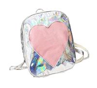 Girls Backpacks Hologram Laser Love Heart Daypack Shoulder Bag Book Bag Shoulder Bag