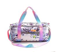 Girl's Ballet Dance Sports Gym Duffel Bag Small Weekender Ovenight Travel Carry On Tote, Colorful, Freedom