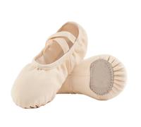 Girls Ballet Shoes Canvas Ballet Shoes Kids Split Sole Flat Ballerina Shoes, Pink Ballet, 2 Little Kid