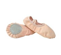 Girls Ballet Shoes Canvas Ballet Slipper Leather Split Sole Gymnastic Dance Flat Shoes for Girls Children Dance Girls Ballet Shoes Soft Sole (Pink, 13 Little Child)