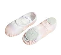 Girls Ballet Shoes Color Elastic Strap Dance Shoes Soft Bottom Practice Footwear Lightweight Flats Split Sole Ballet Footwear for Dance Training and Performance Purple