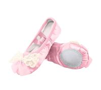 Girls Ballet Shoes Sequin Bow Flower Print Canvas Split Sole Footwear Dance Slippers Yoga Flats Gymnastic Shoes Solid Color Elastic Strap Lightweight Breathable Footwear