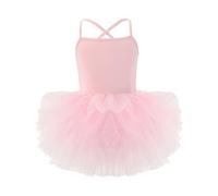 Girls' Ballet Tutu Dress Cotton Dance Leotard Sleeveless Spaghetti Strap Ballerina Outfit Toddler Activewear Dance Leotard Criss-Cross Back Children Dancewear Ballroom Dancer Costume