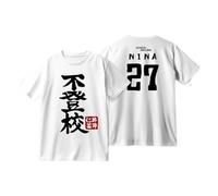 Girls Band Cry Anime T-Shirt Iseri Nina Merch Crewneck Short Sleeve Streetwear Women Men Harajuku Tops (M,White)