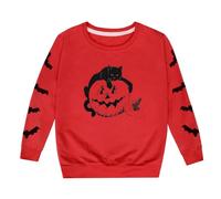 Girls Baseball Print Hooded Sweatshirt Soft Pullover Casual Kids Hoodie Comfort Fit Everyday Wear Party Toddler Teen Youth Age 1 to 14 Years(Red, 2-3Years)