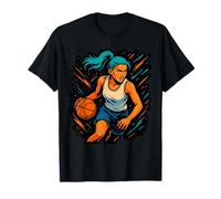 Girls Basketball Player in Motion Graphic Kids Girl T-Shirt