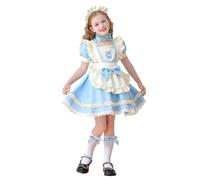 Girl's Bavarian Traditional Dirndl Dress Set with Headpiece Apron Necklace & Bow Oktoberfest Beer Festival German Maid Costume Halloween Medieval Fancy Outfit 2025 New