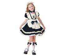 Girl's Bavarian Traditional Dirndl Dress Set with Headpiece Apron Necklace & Bow Oktoberfest Beer Festival German Maid Costume Halloween Medieval Fancy Outfit 2025 New
