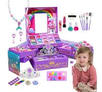 Girls Beauty Set - Spacious Makeup Dresser Box Style, Little Girl Role Play Makeup Organizer, Cute Pretend Kit, Activity Supporting Early Skill Development | Delightful Option for Birthdays Events