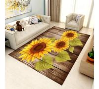 Girl'S Bedroom Carpets 3D Printed Plant Sunflower Flower Carpet Girly Room Floor Decorative Large Rugs Cartoon Kids Room Play Crawl Mat Flannel Memory Foam Area Rug For Living Room 40 X -604597948026