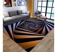 Girl'S Bedroom Carpets 3D Printed Zebra Spiral Tunnel Carpet Girly Room Floor Decorative Large Rugs Cartoon Kids Room Play Crawl Mat Flannel Memory Foam Area Rug For Living Room 140 X 200 Cm / 55.1 X