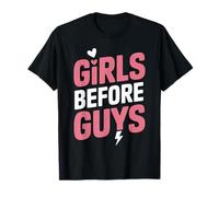 Girls Before Guys Slogan Empower Girls Through Fashion T-Shirt
