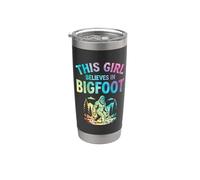 Girls Bigfoot Believer Tie Dye Sasquatch Cryptid Forest Stainless Steel Insulated Tumbler