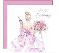Girls Birthday Card for Daughter - Floral Girly Granddaughter Birthday Card for Ladies Niece 18th 21st 30th Friend Her Female