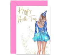 Girls Birthday Card - Taylor Happy Birth-Tay Greeting Card for Fans - Birthday Card for Swift Fans - Stylish Birthday Card for Her, Women, Friend, Bestie, Sister, Teenager - 16th 18th 21st 30th