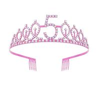 Girls Birthday Party Princesses Crowns Alloys Adjustable Rhinestones Headbands for Birthday Celebrations