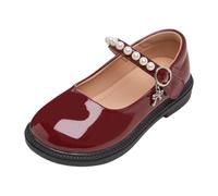 Girls Black School Shoes for Outdoor Playtime, 29-Wine, 3