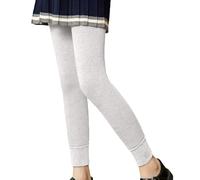 Girls Black Velvet Thickened Thermal Leggings Autumn Winter Warm Nine Point Pants Soft Cotton Outer Wear Casual Tights Daily(White, 12-15Years)