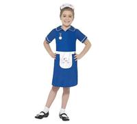 Girls Blue Emergency Nurse Fancy Dress Costume